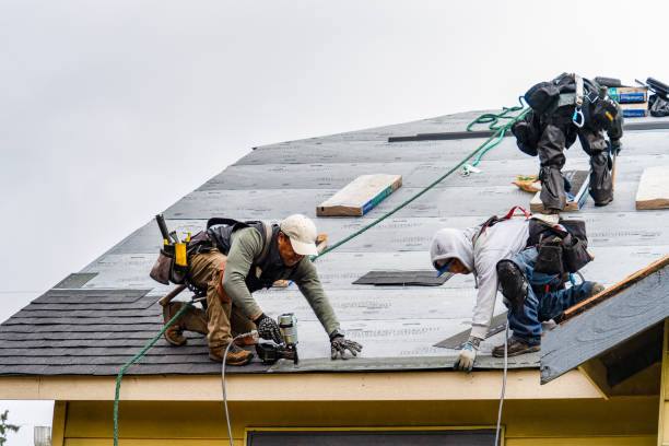 Professional Gutter Installation technician working in Minden, IA
